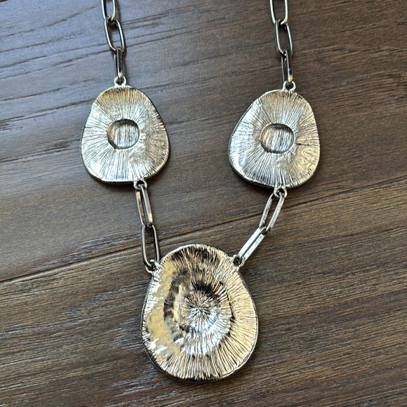 By The Bay NY Necklace/Earring Set,silver tone cowgirl hat,faux turquoise stones - Picture 6 of 10